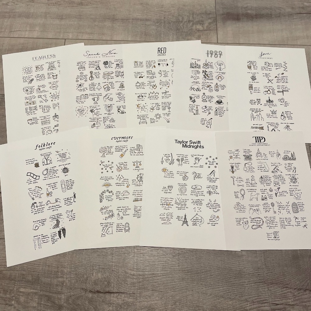 Taylor Swift Album Prints